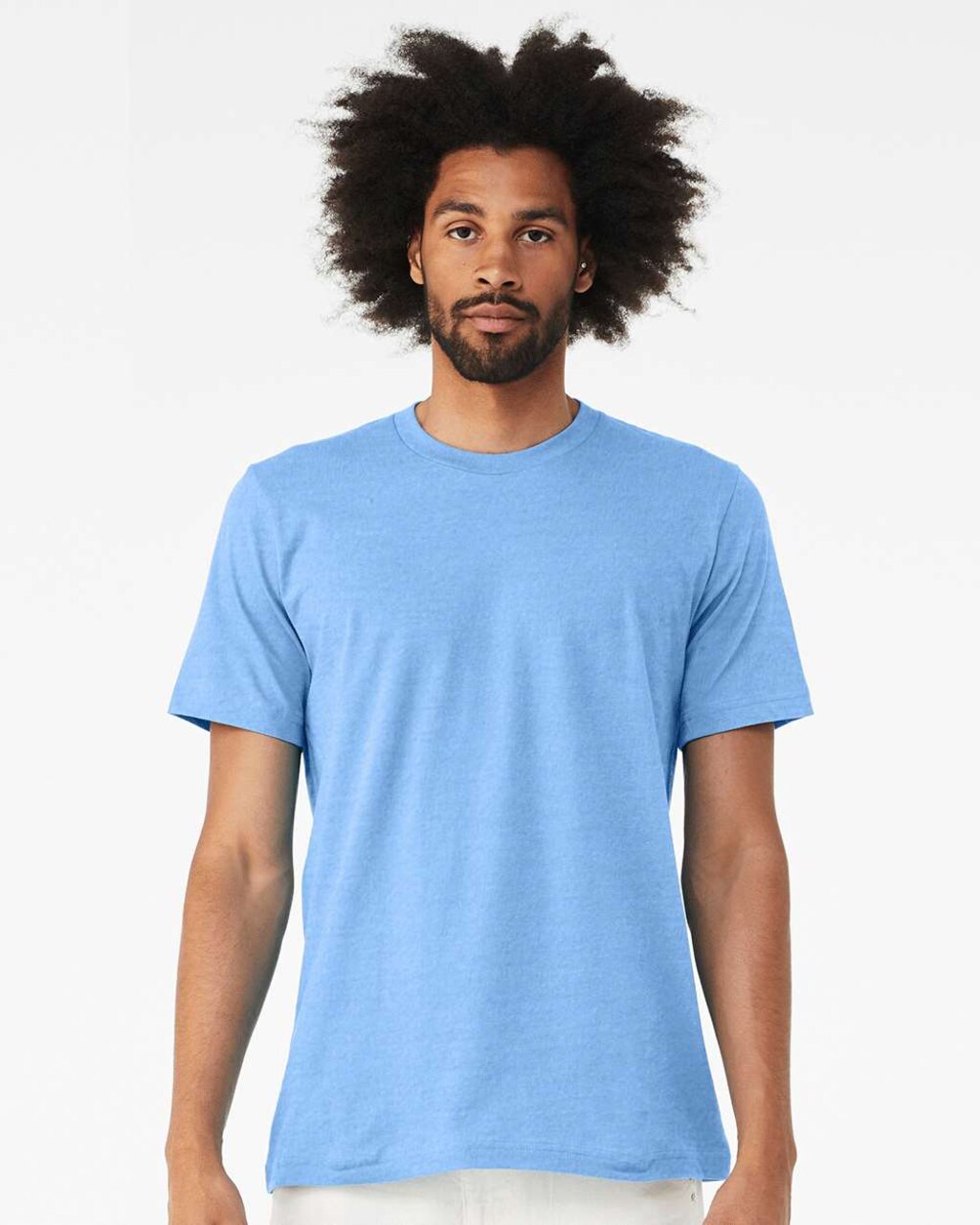 BELLA + CANVAS CVC Short Sleeve Crewneck Jersey T-Shirt for Casual Layering & Custom Printing Essential Tee